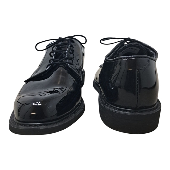 Bates 00941A Black Patent Oxford Dress Shoes Lace Up Round Toe 8.5E Non Marking main image 9